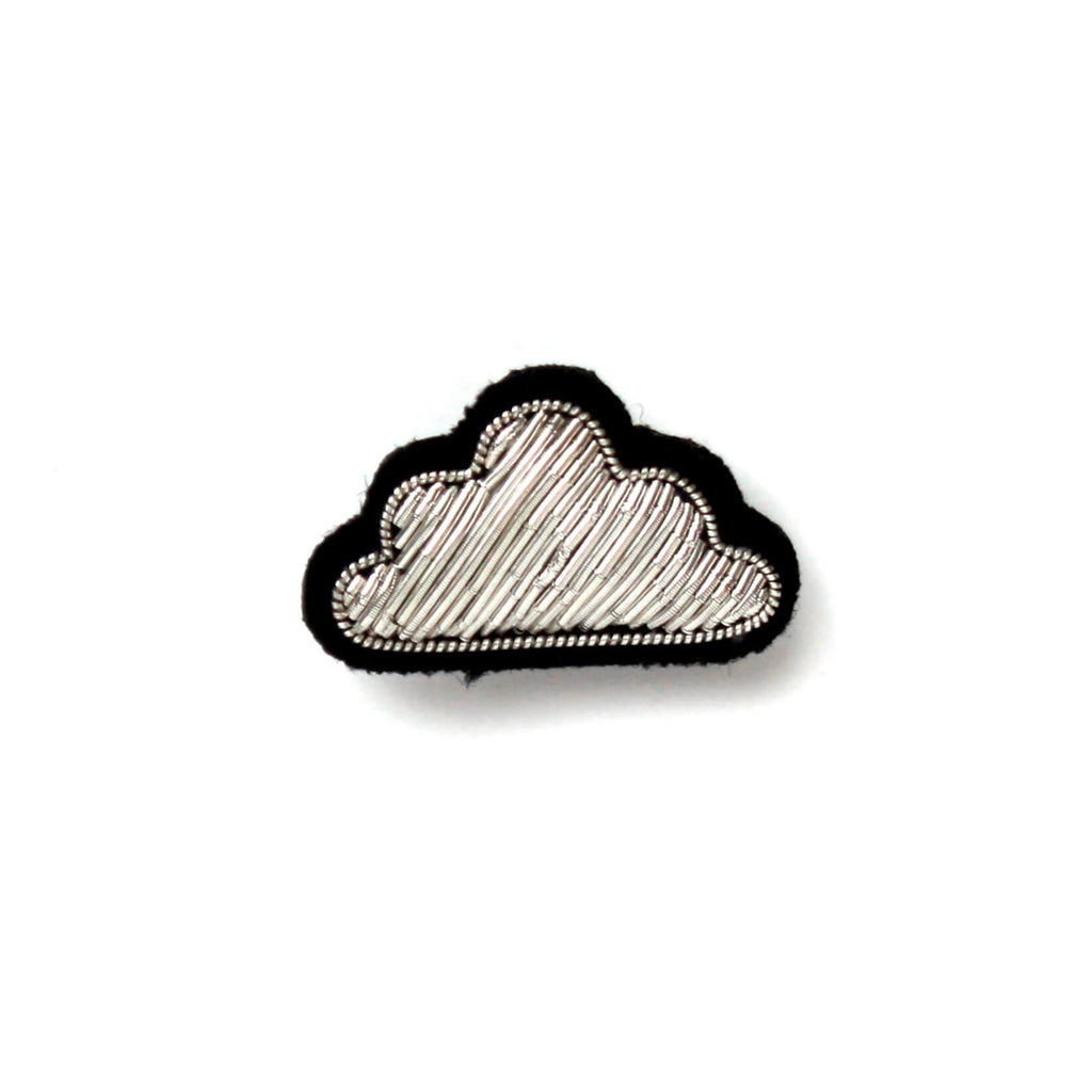 Broche Pequeña Nube Plateada. Small silver cloud brooch.Macon&Lesquoy. Decoración.Decor 