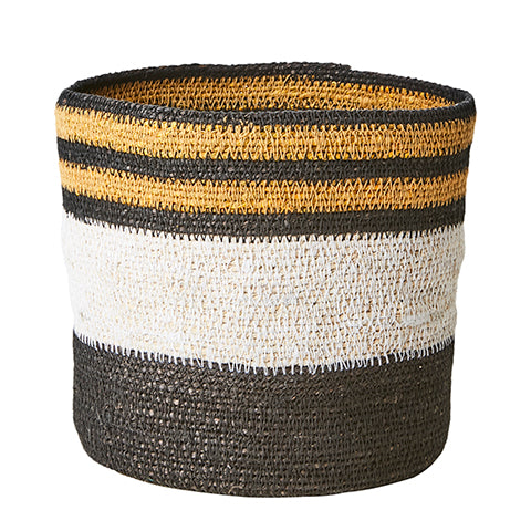 Cesta  Rayas Madiba. Madiba Striped Basket. Affari. Decoración. Decor. Nomad Estilo.